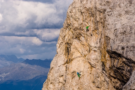 Nordwind, new rock climb up Peitlerkofel, Dolomites