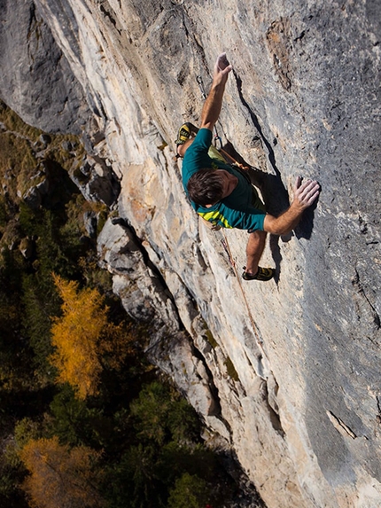 Arrampicarnia 2018, Cjanevate 150, Alpi Carniche - Arrampicarnia: Andrea Polo in arrampicata alla Scogliera di Pal Piccolo