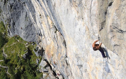 Arrampicarnia 2018, Cjanevate 150, Alpi Carniche - Arrampicarnia: Andrea Polo in arrampicata alla Scogliera di Pal Piccolo