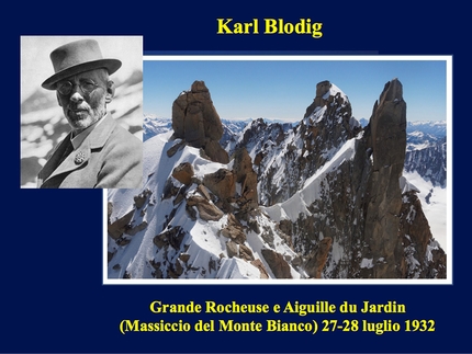 L'Alba dei Senza Guida, Paolo Ascenzi, Alessandro Gogna  - Karl Blodig: Grande Rocheuse e Aiguille du Jardin (Massiccio del Monte Bianco) 27-28/07/1932