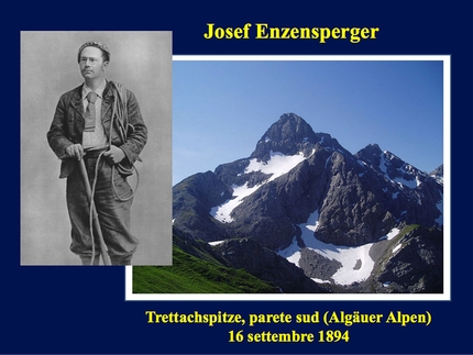 L'Alba dei Senza Guida, Paolo Ascenzi, Alessandro Gogna  - Josef Enzensperger: Trettachspitze, parete sud (Allgäuer Alpen) 16/09/1894