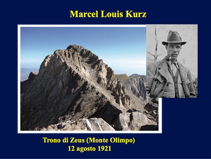 L'Alba dei Senza Guida, Paolo Ascenzi, Alessandro Gogna  - Marcel Louis Kurz: Trono di Zeus (Monte Olimpo) 12/08/1921