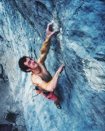 Adam Ondra 8c+ a-vista ad Acephale in Canada