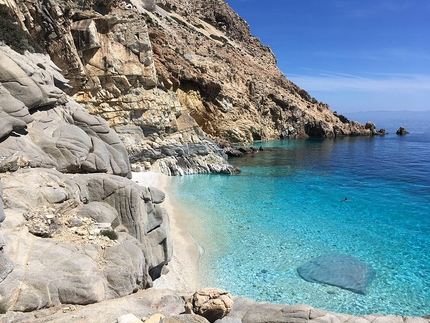 Ikaria Island, Greece, climbing - Ikaria Island: Seychelles beach