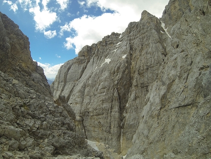 Antelao, Dolomiti, Via Mamabi, Enrico Paganin - Via Mamabi, Antelao, Dolomiti: verso la cima, nel cuore dell’Antelao