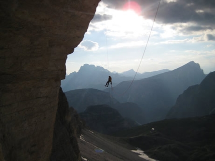 Hansjörg Auer - Hansjörg Auer and the first repeat of Panaroma, Cima Ovest di Lavaredo, Dolomites