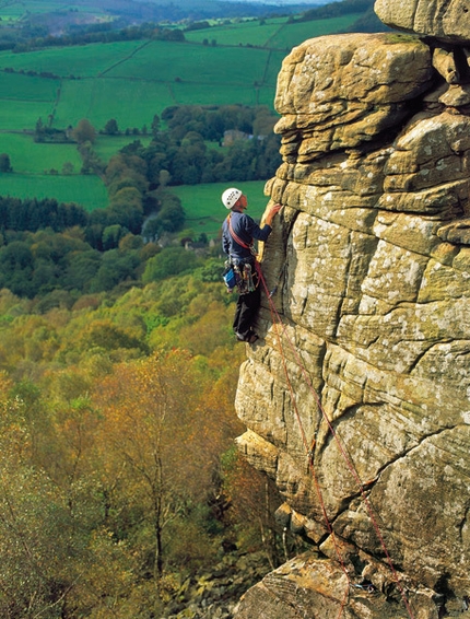 Froggatt Edge, rock climbing in England