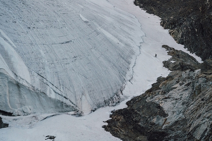 K2 Andrzej Bargiel, prima discesa con gli sci - Andrzej Bargiel durante la storica prima discesa del K2 domenica 22 luglio 2018