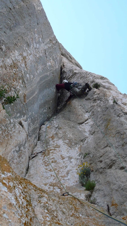 Camaleontica - P.ta Cusidore - Sardegna - Maurizio Oviglia sul 7° tiro (lo 