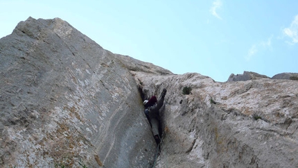 Camaleontica - P.ta Cusidore - Sardegna - Maurizio Oviglia sul 7° tiro (lo 