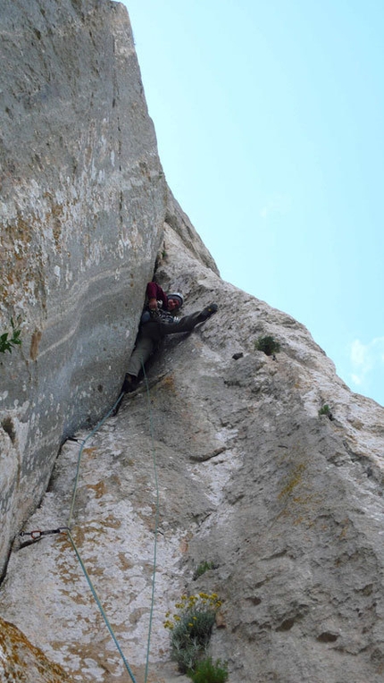 Camaleontica - P.ta Cusidore - Sardegna - Maurizio Oviglia sul 7° tiro (lo 