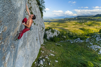 Pietro Radassao, Frosolone, Colle dell'Orso - Pietro Radassao su Variante a Queimada 7b+, Frosolone