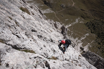 Grande Fermeda Via Normale, Odle, Dolomiti, Alberto De Giuli - Via Normale Grande Fermeda, Odle: 