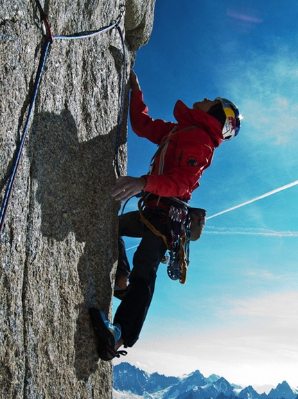 David Lama - David Lama sale Voie Petit, Grand Capucin, Monte Bianco