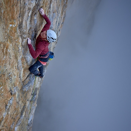 Eiger, Odyssee, Barbara Zangerl, Jacopo Larcher - Barbara Zangerl su Odyssee sull'Eiger insieme a Jacopo Larcher, estate 2018