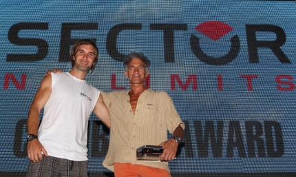 Arco Rock Legends 2010 - Chris Sharma e Manolo a cui è stato assegnato il primo Sector Climbing Award