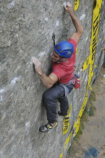 Gara arrampicata Valgrisenche, Valle d'Aosta - Marcello Bombardi durante la gara di arrampicata su roccia a Valgrisenche, Valle d'Aosta il 02/09/2018