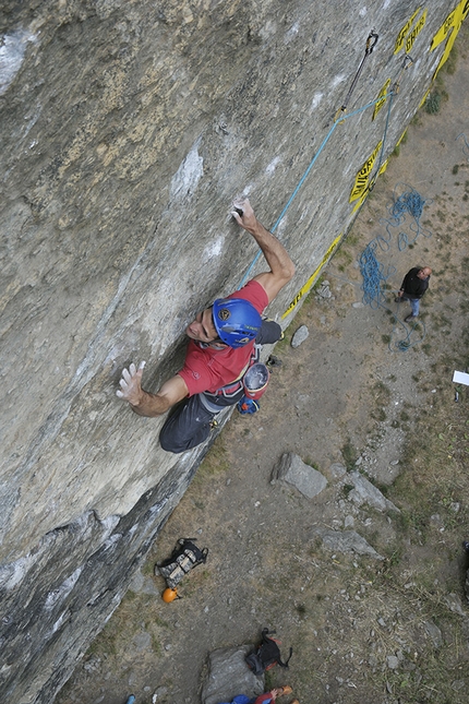 Gara arrampicata Valgrisenche, Valle d'Aosta - Marcello Bombardi durante la gara di arrampicata su roccia a Valgrisenche, Valle d'Aosta il 02/09/2018