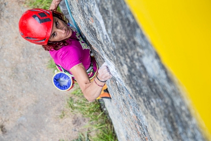 Gara arrampicata Valgrisenche, Valle d'Aosta - Durante la gara di arrampicata su roccia a Valgrisenche, Valle d'Aosta il 02/09/2018