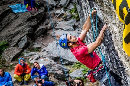 Climbing competition Valgrisenche, Valle d'Aosta - Marcello Bombardi during the climbing competiton at Valgrisenche, Valle d'Aosta on 02/09/2018