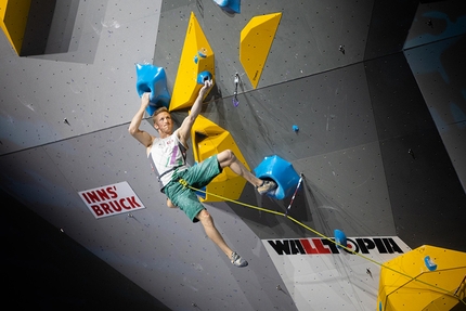 World Climbing Championships Innsbruck 2018 - Jakob Schubert climbing to Lead victory at the IFSC World Championships 2018 in Innsbruck