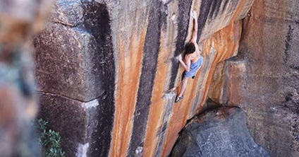 Rocklands boulder,  Sud Africa - The Smile a Rocklands, liberato da Giuliano Cameroni nel luglio 2018