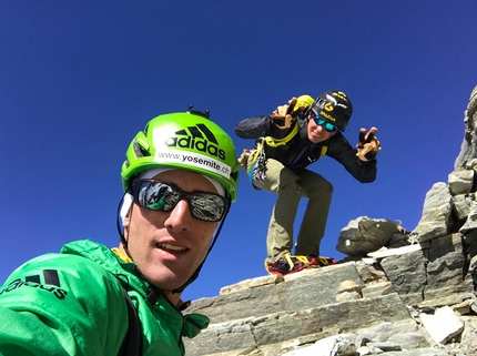 Matterhorn, François Cazzanelli, Andreas Steindl - Andreas Steindl and François Cazzanelli during their ascent of the four Matterhorn ridges on 12/09/2018