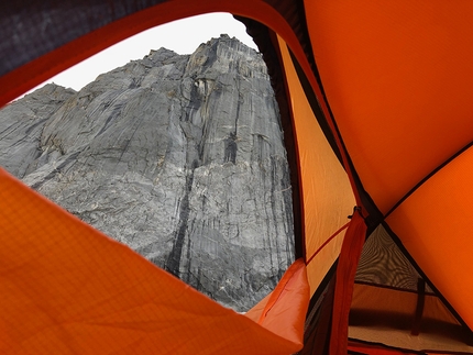 Kiris Peak, Karakorum, Pakistan - Water World Kiris Peak: view from the tent at ABC