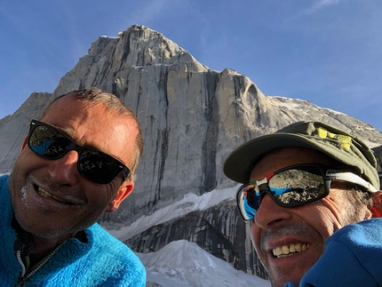 Kiris Peak, Karakorum, Pakistan, Maurizio Giordani, Massimo Faletti - Water World Kiris Peak: Maurizio Giordani e Massimo Faletti dopo l'ultima corda doppia