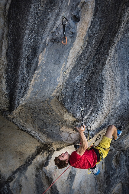 Verdon Gorge, climbing, Sébastien Bouin - Sébastien Bouin climbing La cote d’usure 9a+ at La Ramirole, Verdon Gorge. 'A concentration of pure moves, incredible holds and crazy bouldering sections.'