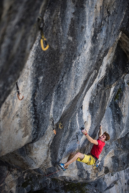 Gole del Verdon, arrampicata, Sébastien Bouin - Sébastien Bouin su La cote d’usure 9a+ a La Ramirole, Gole del Verdon