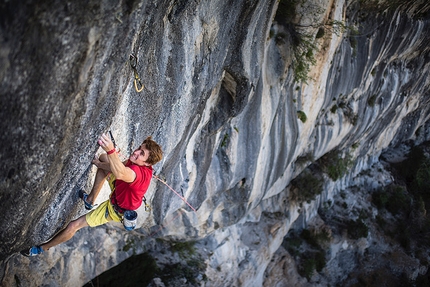 Gole del Verdon, arrampicata, Sébastien Bouin - Sébastien Bouin su La cote d’usure 9a+ a La Ramirole, Gole del Verdon.