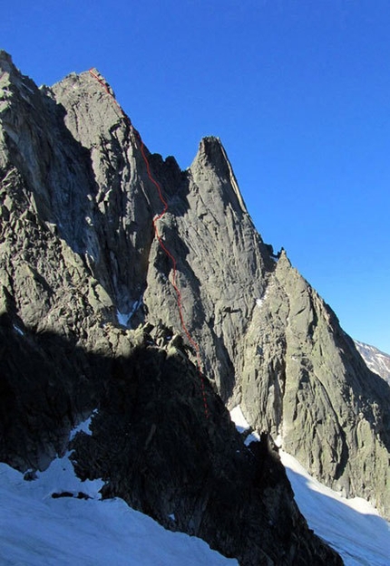 Nostradamus, Aiguille des Pélerins (Monte Bianco) - Il tracciato di Nostradamus