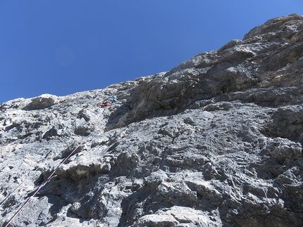 Pale di San Lucano, Dolomiti - Via Irene Prima Pala di San Lucano: Santiago Padrós sul 5° tiro 