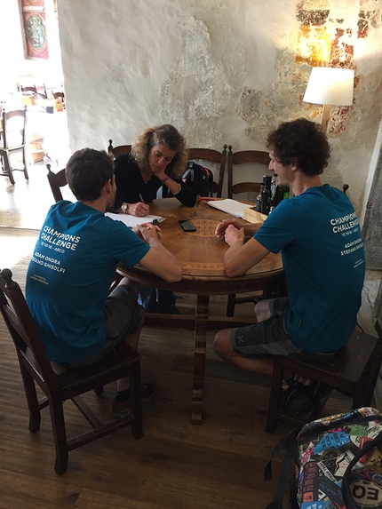 Champions Challenge, Arco, Adam Ondra, Stefano Ghisolfi - Champions Challenge 2018: journalist and mountaineer Antonella Cicogna interviewing Stefano Ghisolfi and Adam Ondra