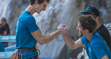 Champions Challenge, Arco, Adam Ondra, Stefano Ghisolfi - Adam Ondra e Stefano Ghisolfi a Massone, Arco, durante il Champions Challenge di sabato 13 ottobre 2018
