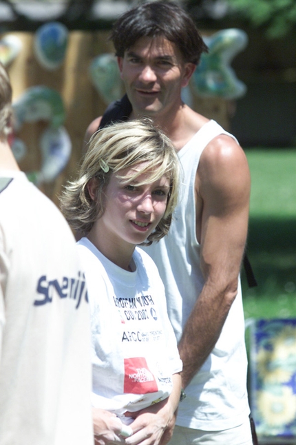 Natalija Gros - Natalija Gros allla Coppa Europa Giovani 2001, ad Arco, con Tomo Cesen
