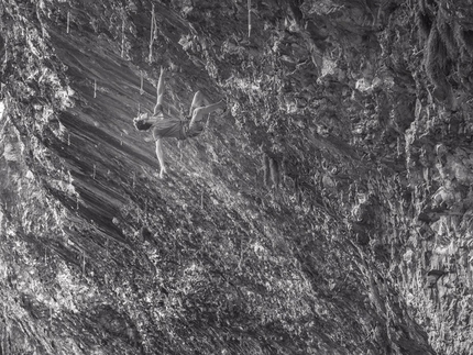 Champions Challenge, Arco, Adam Ondra, Stefano Ghisolfi - Adam Ondra attempting to onsight Armageddon at Massone during the Arco Champions Challenge 2018