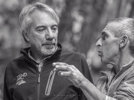 Champions Challenge, Arco, Adam Ondra, Stefano Ghisolfi - Angelo Seneci and Alfredo Webber at the Arco Champions Challenge