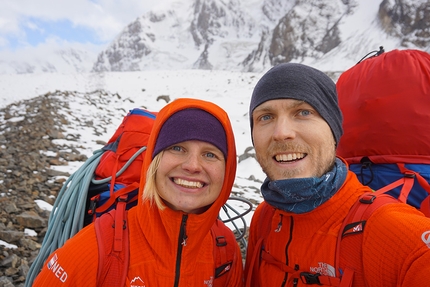 Kyrgyzstan Djangart Range, Line van den Berg, Wout Martens - Pik Alexandra North Face: Line van den Berg and Wout Martens