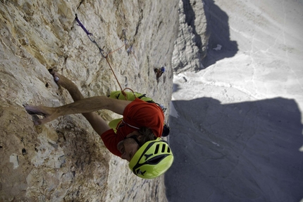 Christoph Hainz - Christoph Hainz su Pressknödl, Cima Ovest di Lavaredo, Dolomiti