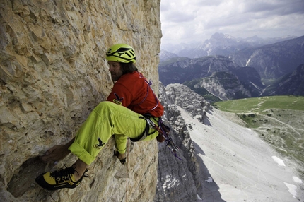 Christoph Hainz - Christoph Hainz su Pressknödl, Cima Ovest di Lavaredo, Dolomiti