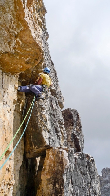 Tre Cime di Lavaredo, Dolomites - Punta Frida Tre Cime di Lavaredo: making the first ascent of The Lights from the other World (Michal Coubal, Ája Coubalová 07/2018)