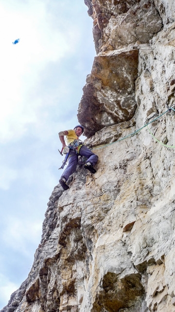 Tre Cime di Lavaredo, Dolomites - Punta Frida Tre Cime di Lavaredo: making the first ascent of The Lights from the other World (Michal Coubal, Ája Coubalová 07/2018)