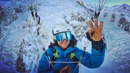 Liv Sansoz, 82 Alpine four-thousanders - Liv Sansoz 82 x 4000m: flying above Chamonix