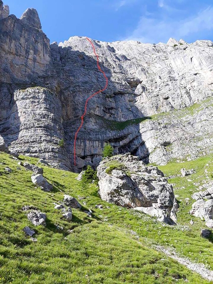 Cima Uomo, Val di Tovel, Val di Non - Cameltoe Cima Uomo, Val di Tovel (Alessandro Lucchi, Vincenzo Mascaro, Alessio Miori 10, 22/09/2018)