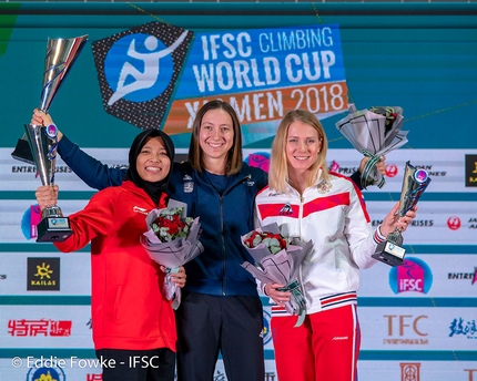 Speed World Cup 2018, Xiamen, China - Speed World Cup 2018: 2. Susanti Rahayu 1. Anouck Jaubert 3. Iuliia Kaplina