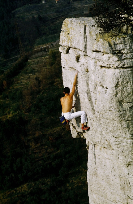 Finale arrampicata, Giovanni Massari - Giovanni Massari all'uscita di Moby Dick a Finale