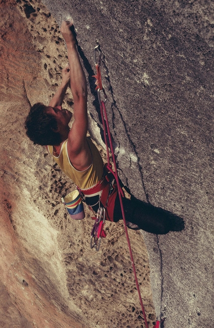 Finale arrampicata, Giovanni Massari - Giovanni Massari sul chiave di Diverso Perverso a Finale