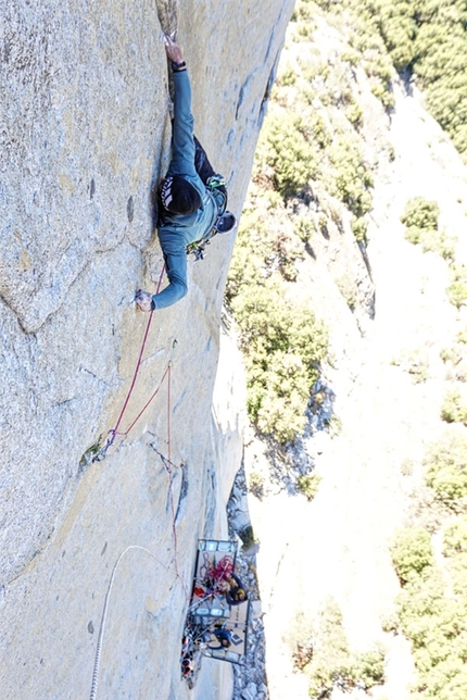 El Capitan, Lurking Fear, Yosemite - Lurking Fear El Capitan:  Matteo de Zaiacomo sul quarto tiro